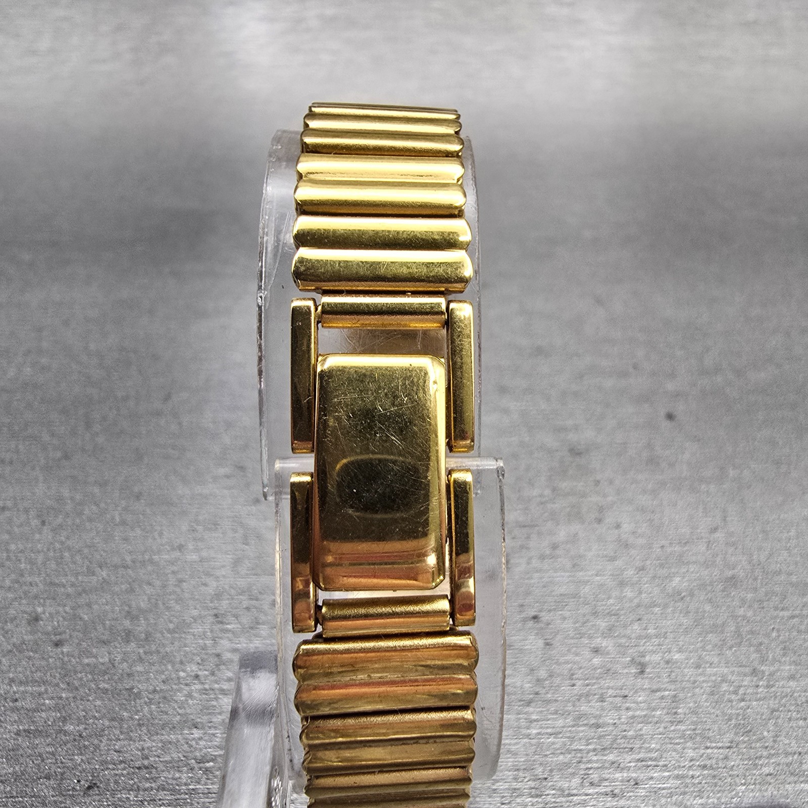 Citizen CQ Watch Women 13mm Black Dial Gold Tone Rectangle 2200-S11917 New Batt