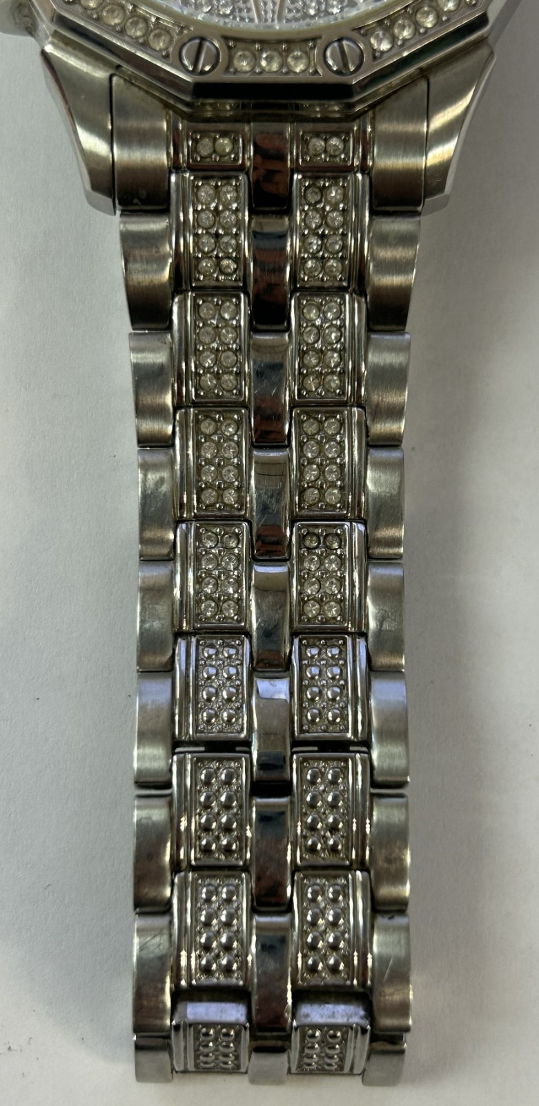 (MA6) Bulova Octava Gem Set Calendar Quartz Wrist Watch Ref 96C134