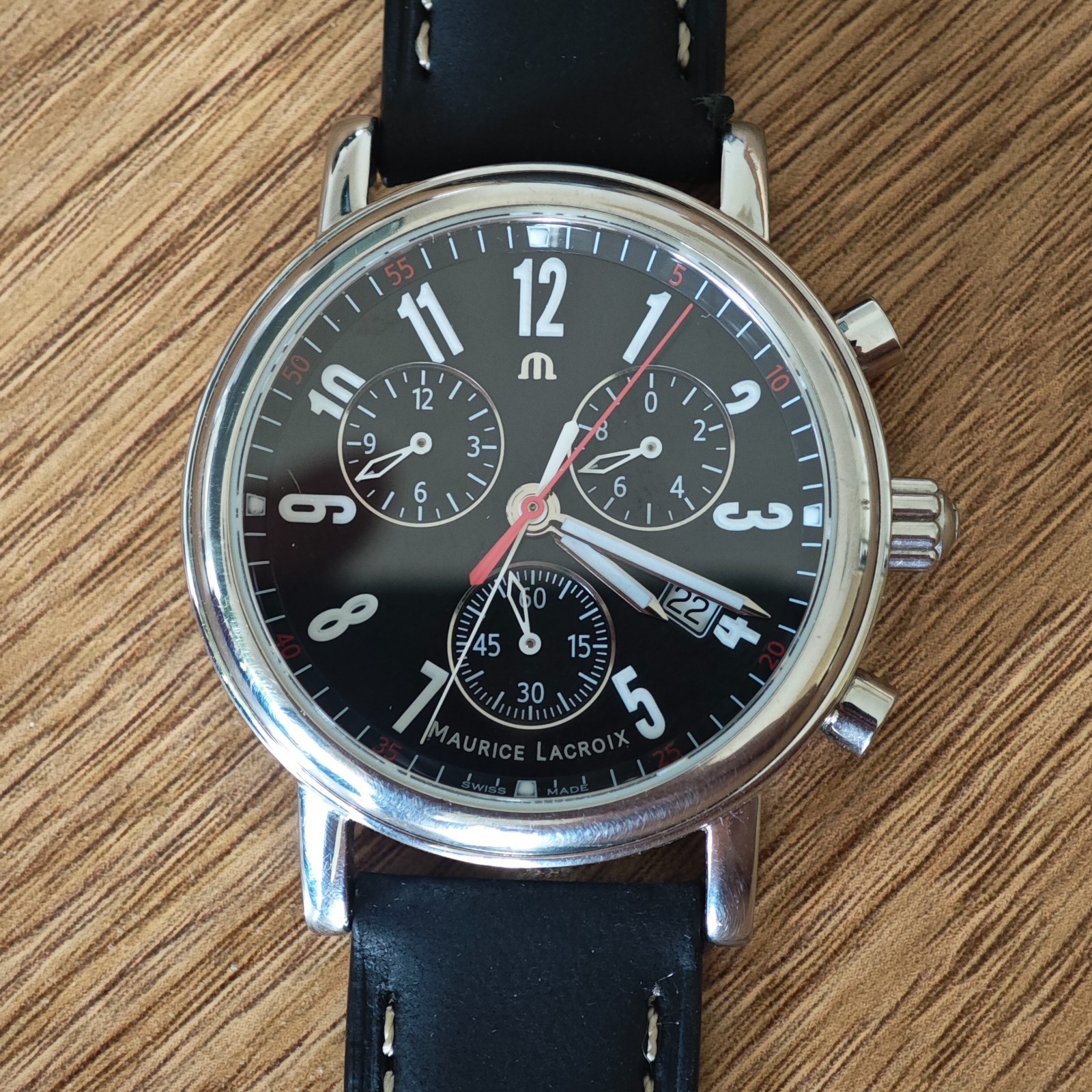 Maurice Lacroix Chronograph Ref. LC1038 Swiss Made Rare Men’s Watch