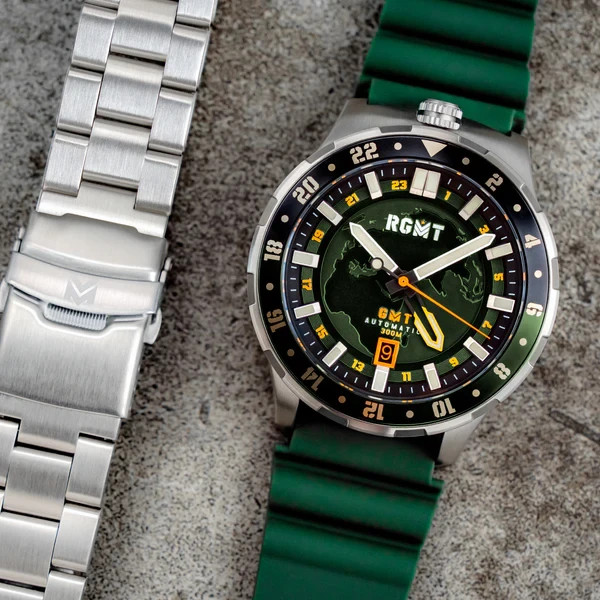 RGMT Globemaster Jungle Green GMT Automatic Watch