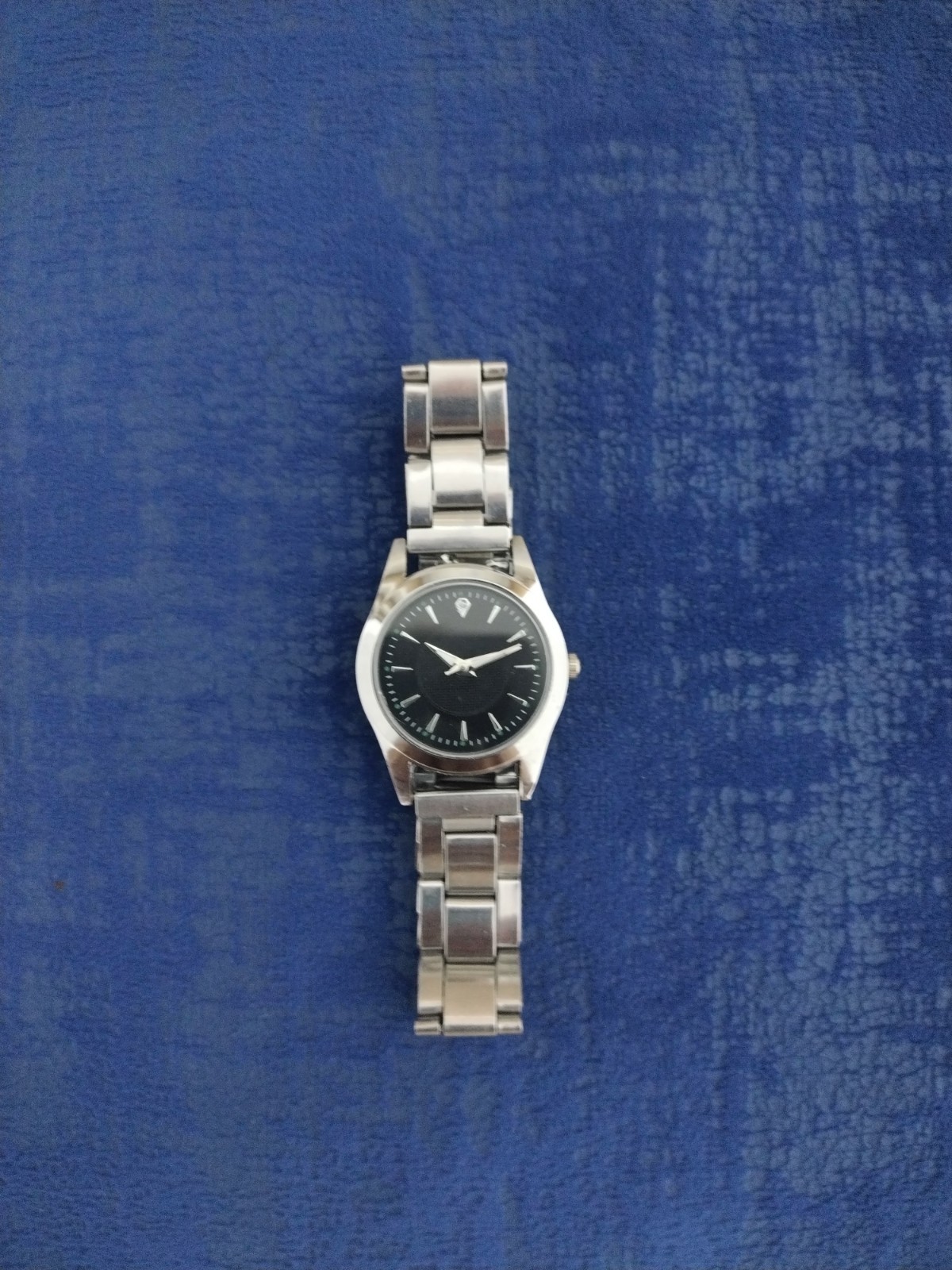 Silver Stainless Steel Watch Black Dial Quartz Casual Men Women Fashion Wristwat