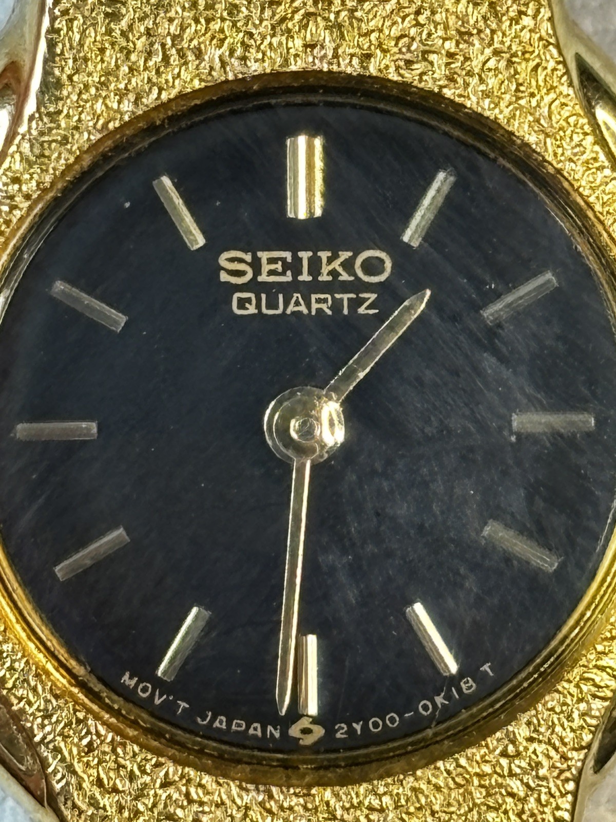 Vintage Seiko Quartz 16 MM Watch 2Y00-0A49 Women Gold Tone Analog 5.5″ Wrist
