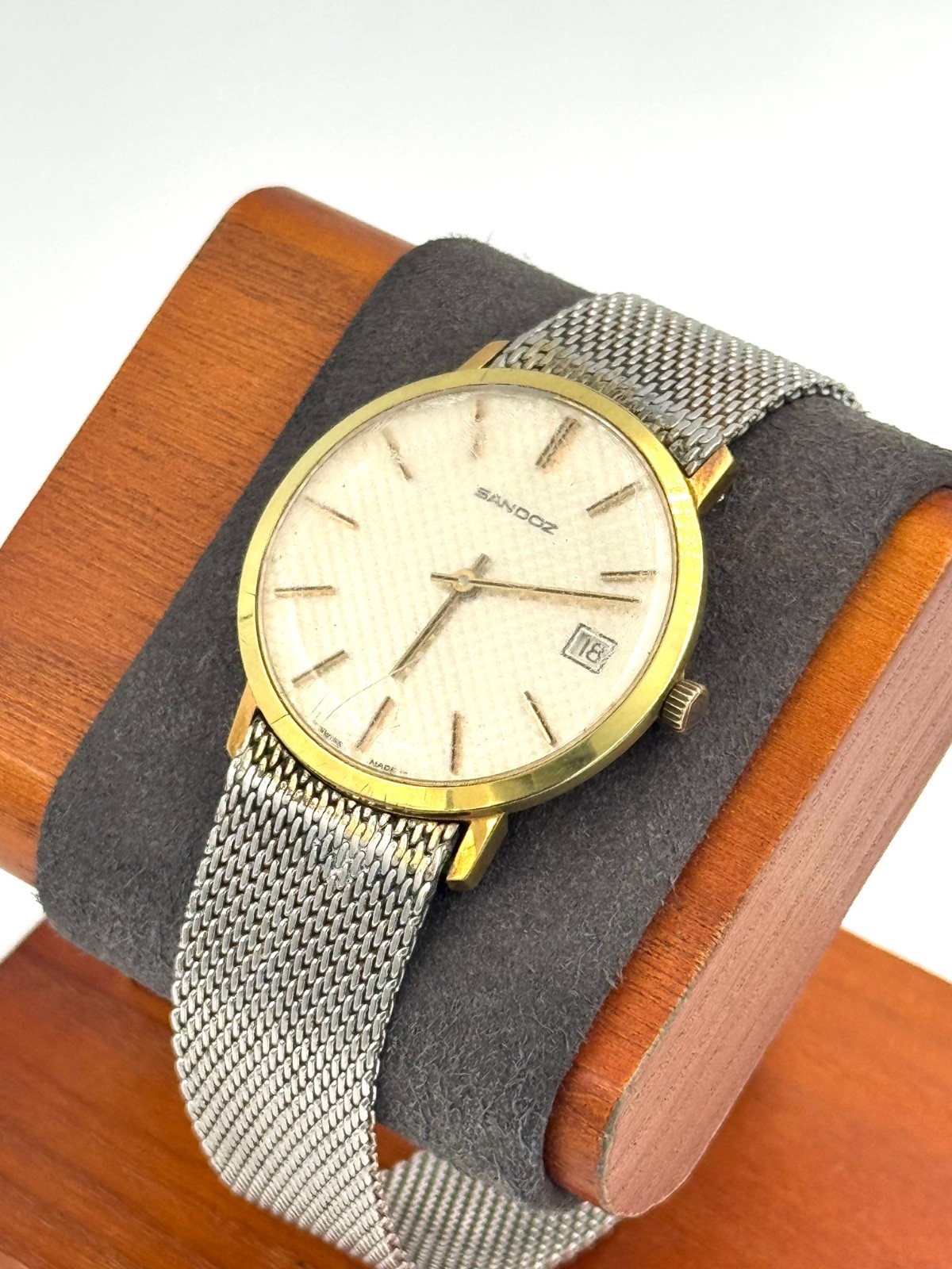 vintage sandoz 32mm Men Manual Watch Working 554Y-66-4 f2186
