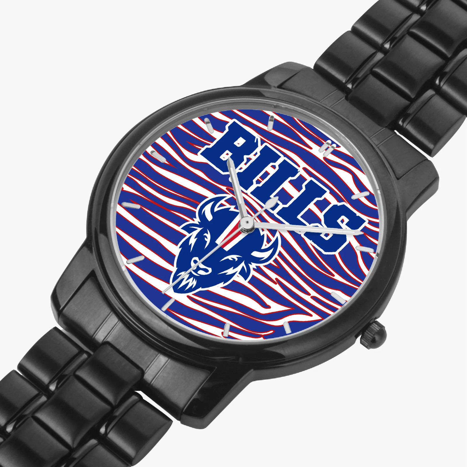 Buffalo Football Bills Folding Clasp Type Stainless Steel Quartz Watch 40mm / S