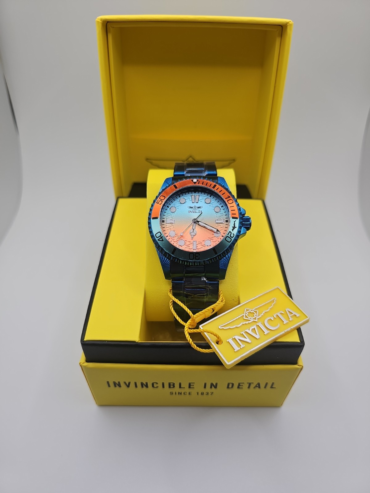 Retail $399.99 Invicta Pro Diver Kromatyk Men’s Watch – 43mm, ORANGE &BLUE 50973