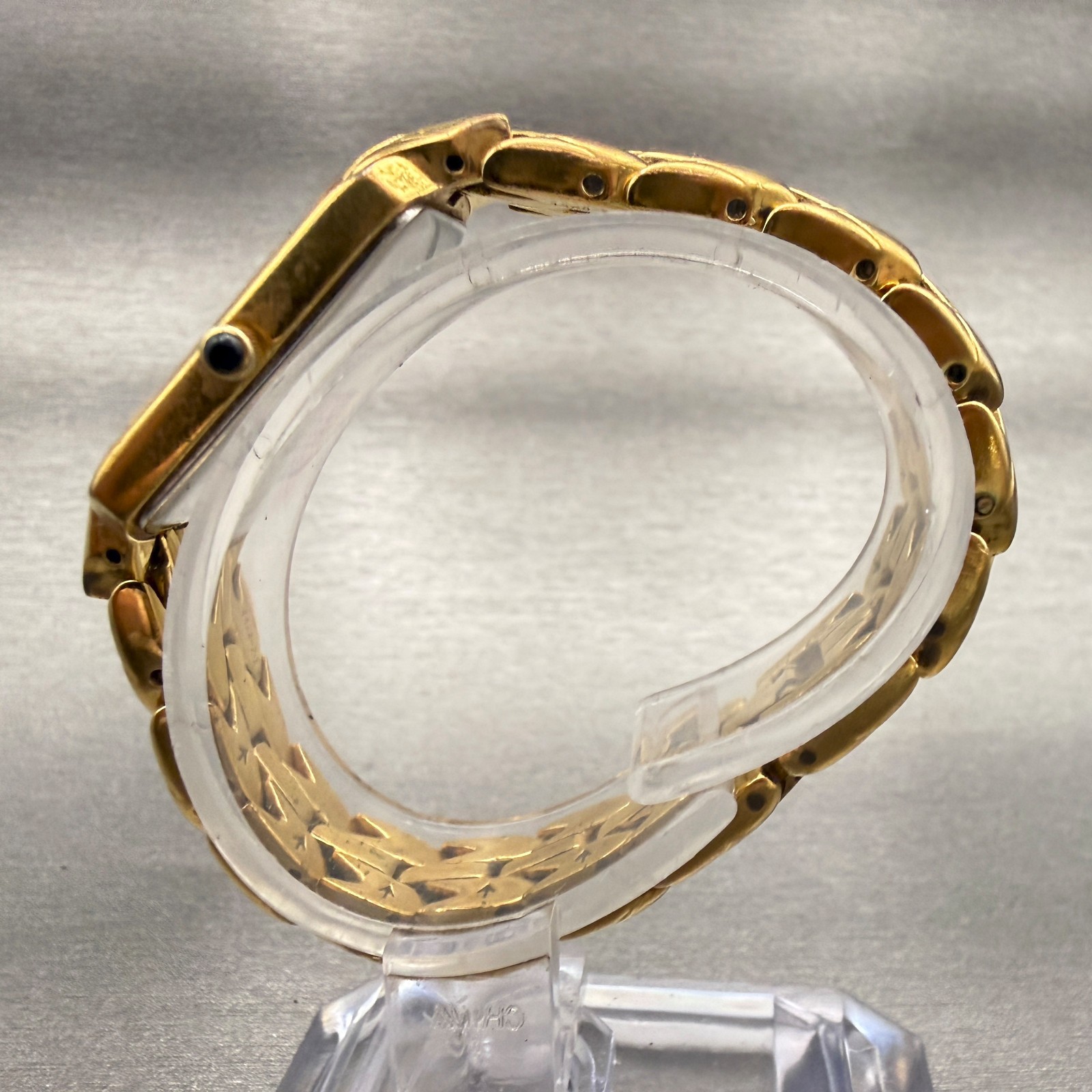 Seiko Watch Women 16mm Cream Dial Gold Tone Rectangle 4N00-6929 New Battery VTG