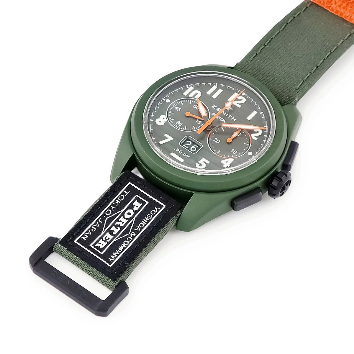 Zenith Pilot Date 49.4001.3652 / 63.I001 Fabric Ceramic Nylon 42.5mm #HDW209