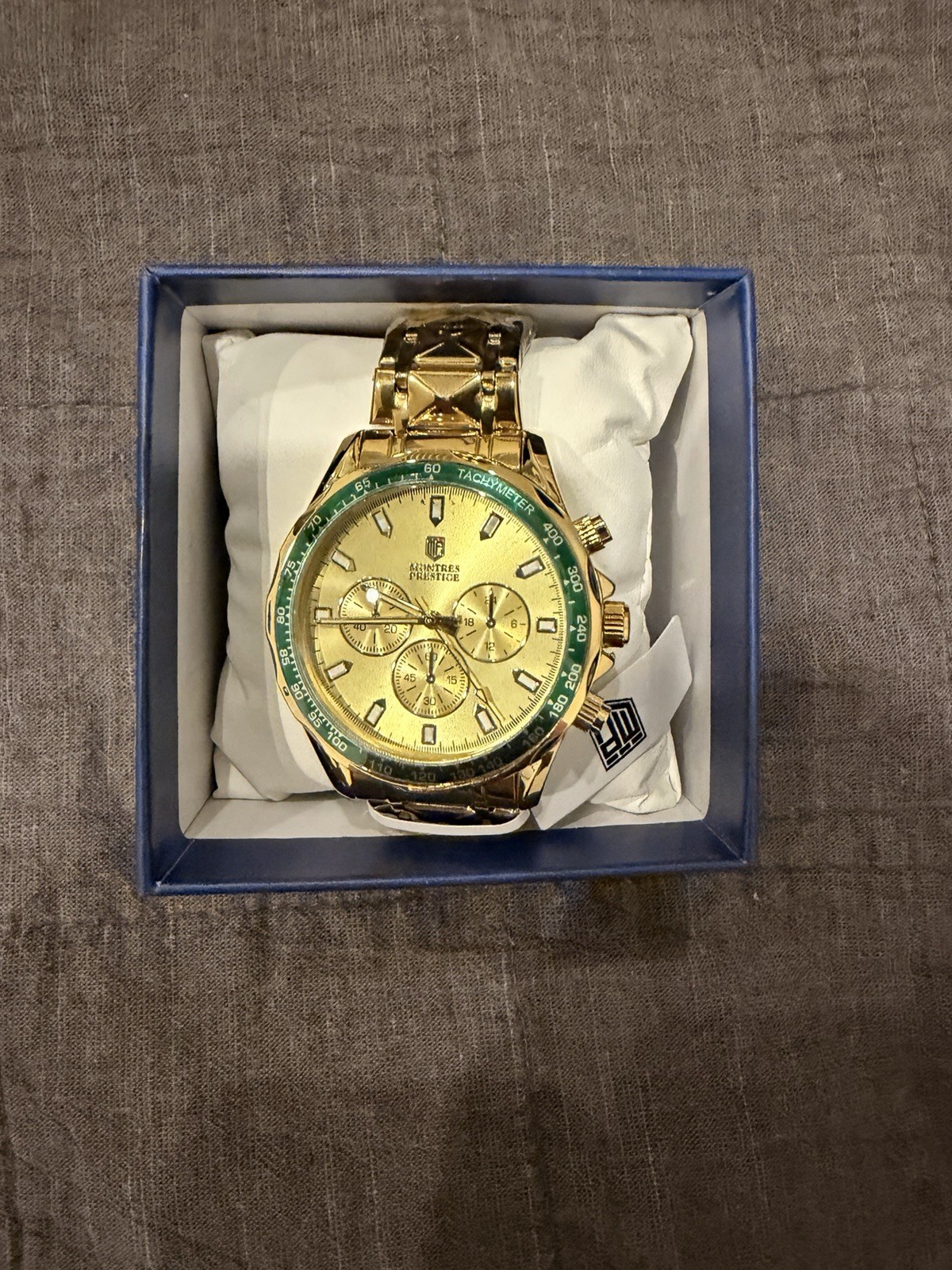 Montres Prestige x Invicta MPW-0339 Quartz Watch 44.5mm Gold Tone Green Dial