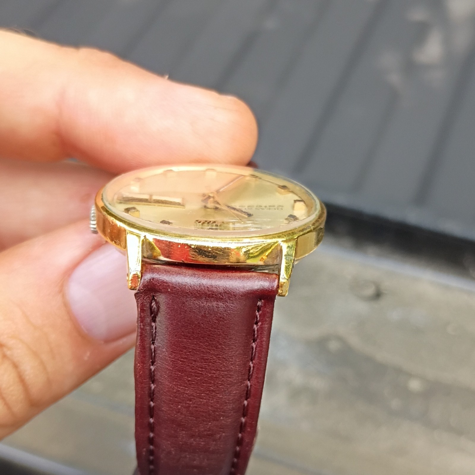 Mido Ocean Star Datoday Vintage 1960s Automatic Day/Date Silver Dial Gold Plated