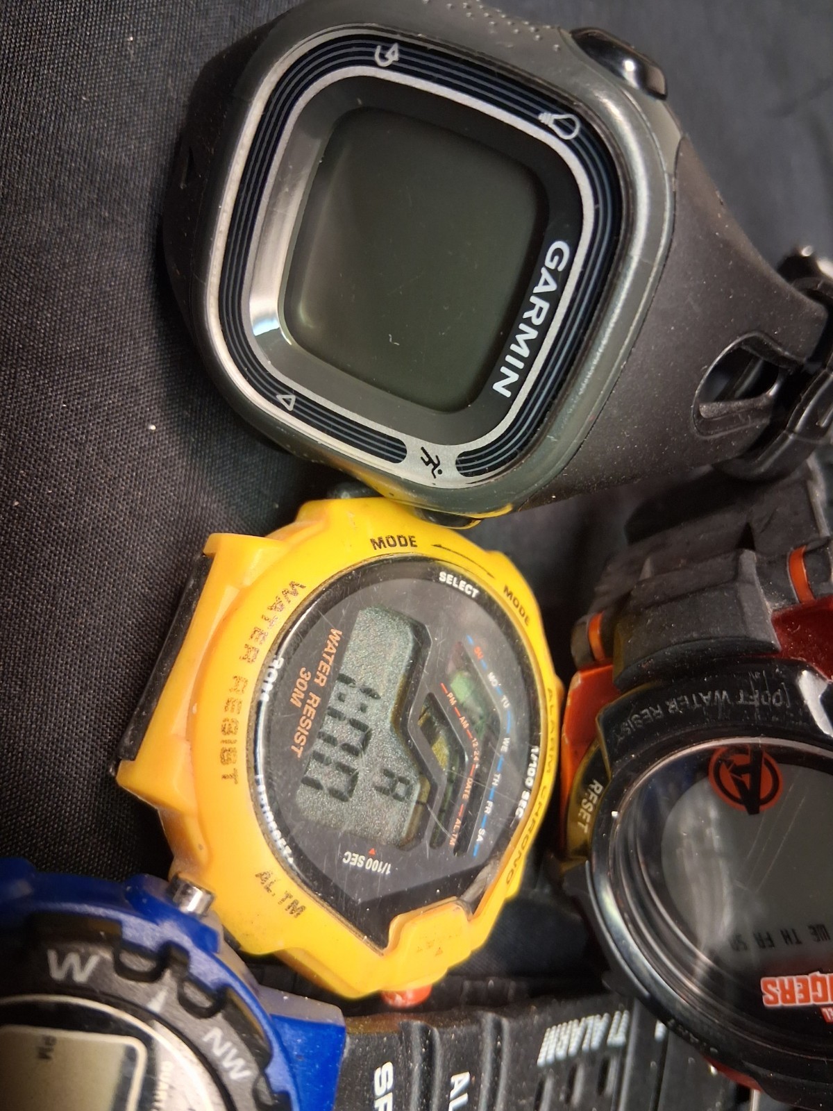 Lot of 7 Mens Digital Watches. Various Models. As Is, For Parts Or Repair