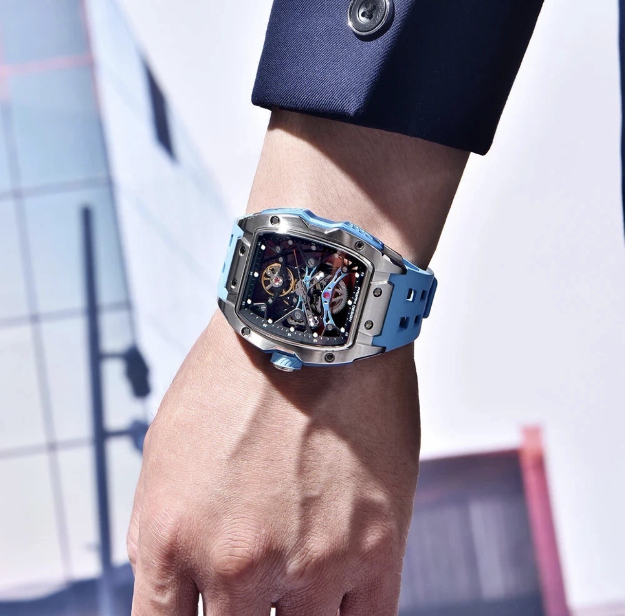 PAGANI DESIGN 42MM PD-YS018 Skeleton Dial Mechanical Watch 50M Waterproof