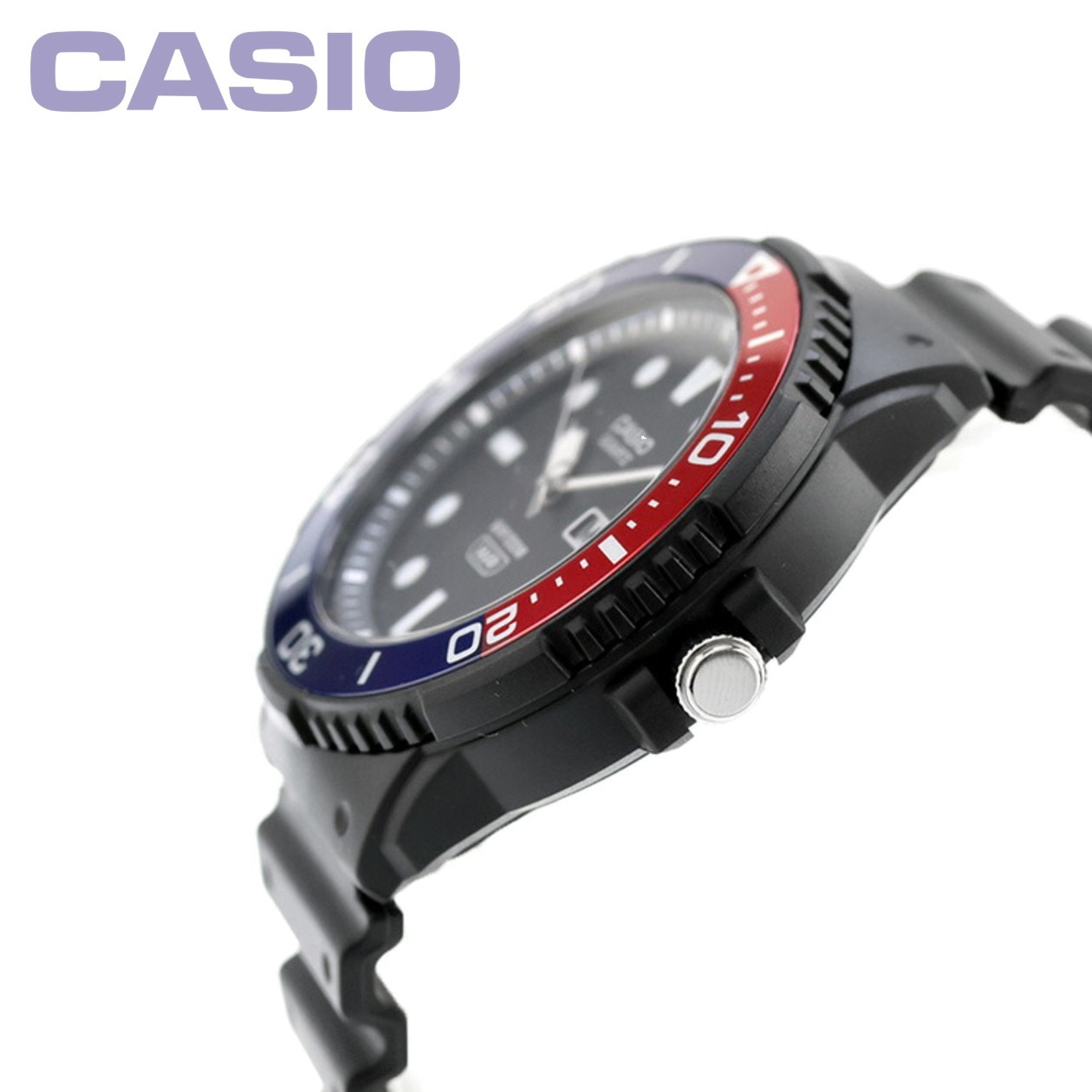 CASIO MRW-230HJ-1E2JF Divers Style Watch 100m (10ATM) Red/Blue Bezel