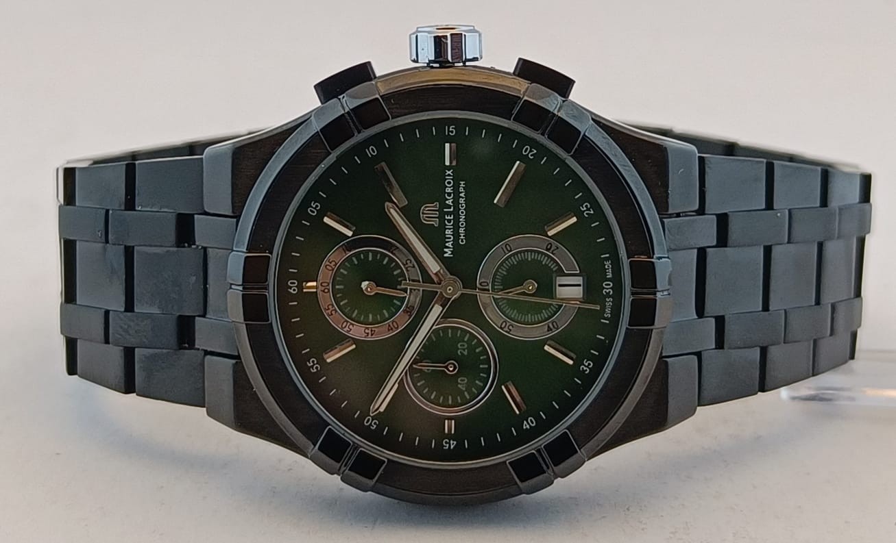 Refurbished Maurice Lacroix Chronograph Green Dial Date Working Men’s Watch