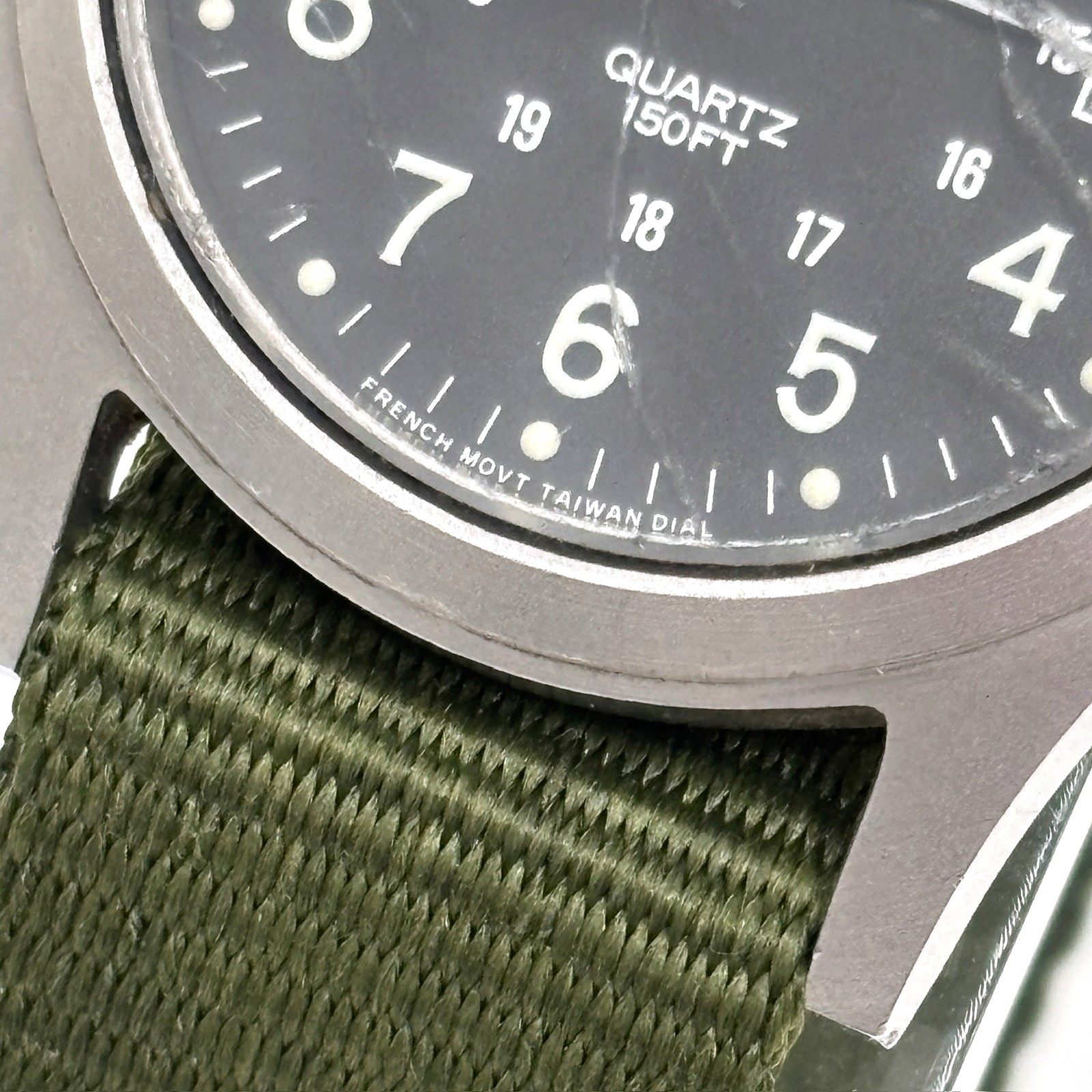 Vintage 90s Eddie Bauer French Quartz Military Field Watch 34mm Date New Battery