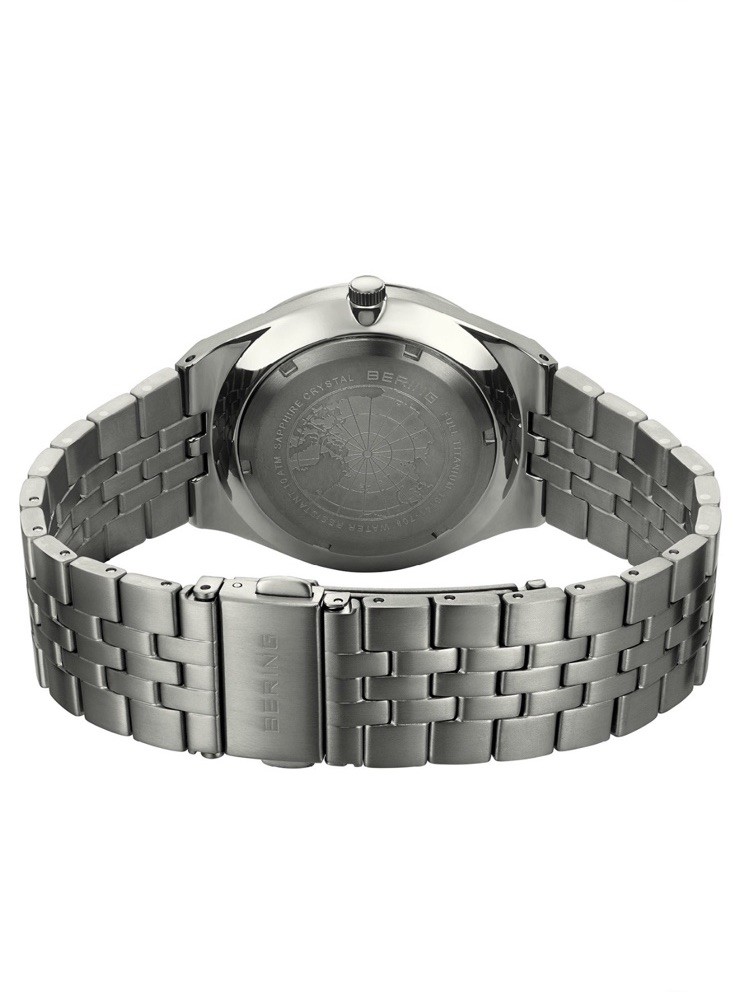Bering Titanium 16141-708 Men’s Green Dial Quartz Watch 41mm Sapphire Crystal