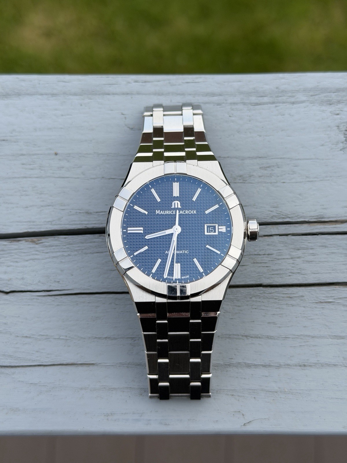 Maurice Lacroix Aikon 42mm AI6008-SS002-330 Black Dial Watch Box Papers Full Set