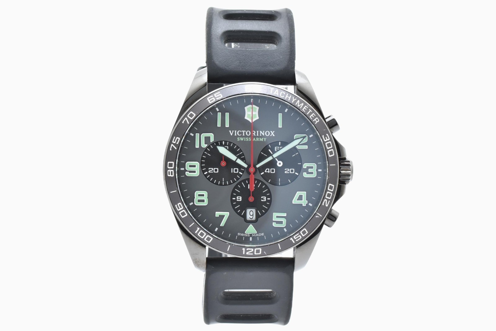 VICTORINOX 241891 FieldForce Sport Chrono Quartz Men’s Watch 42mm Grey Dial Box