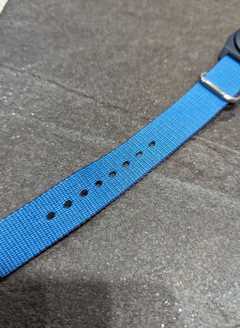 Battery replaced. NIXON Time Teller wristwatch with nylon strap, navy.