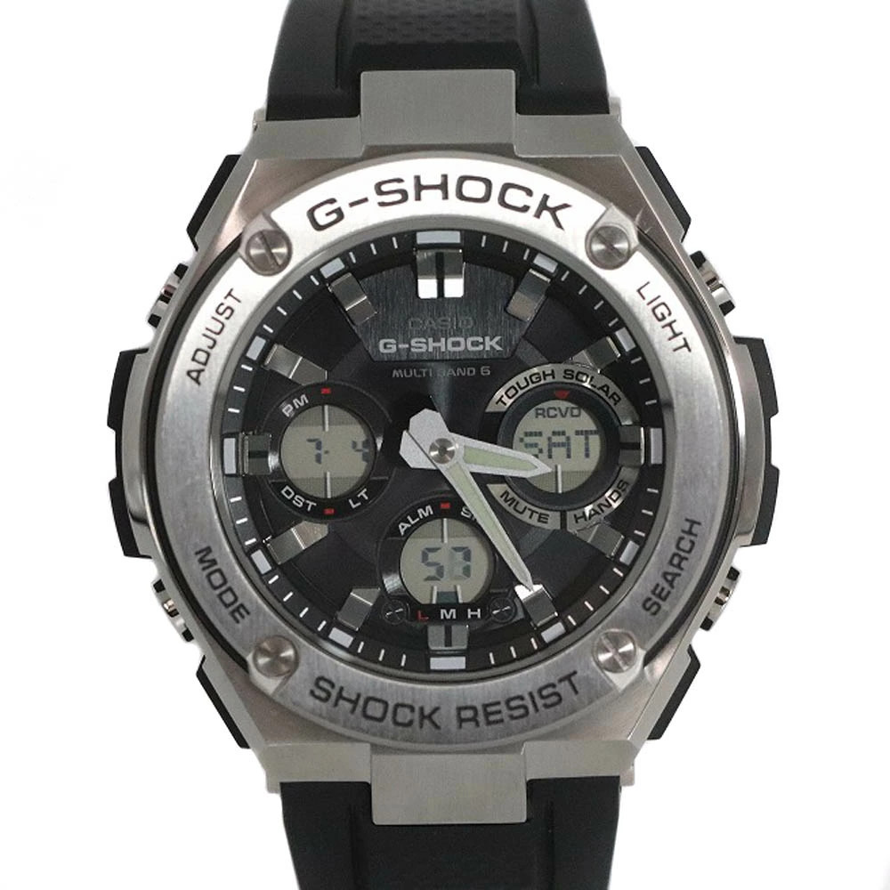 Casio GST W110 1AJF G SHOCK G Shock G STEEL Solar Radio Resin Band Used