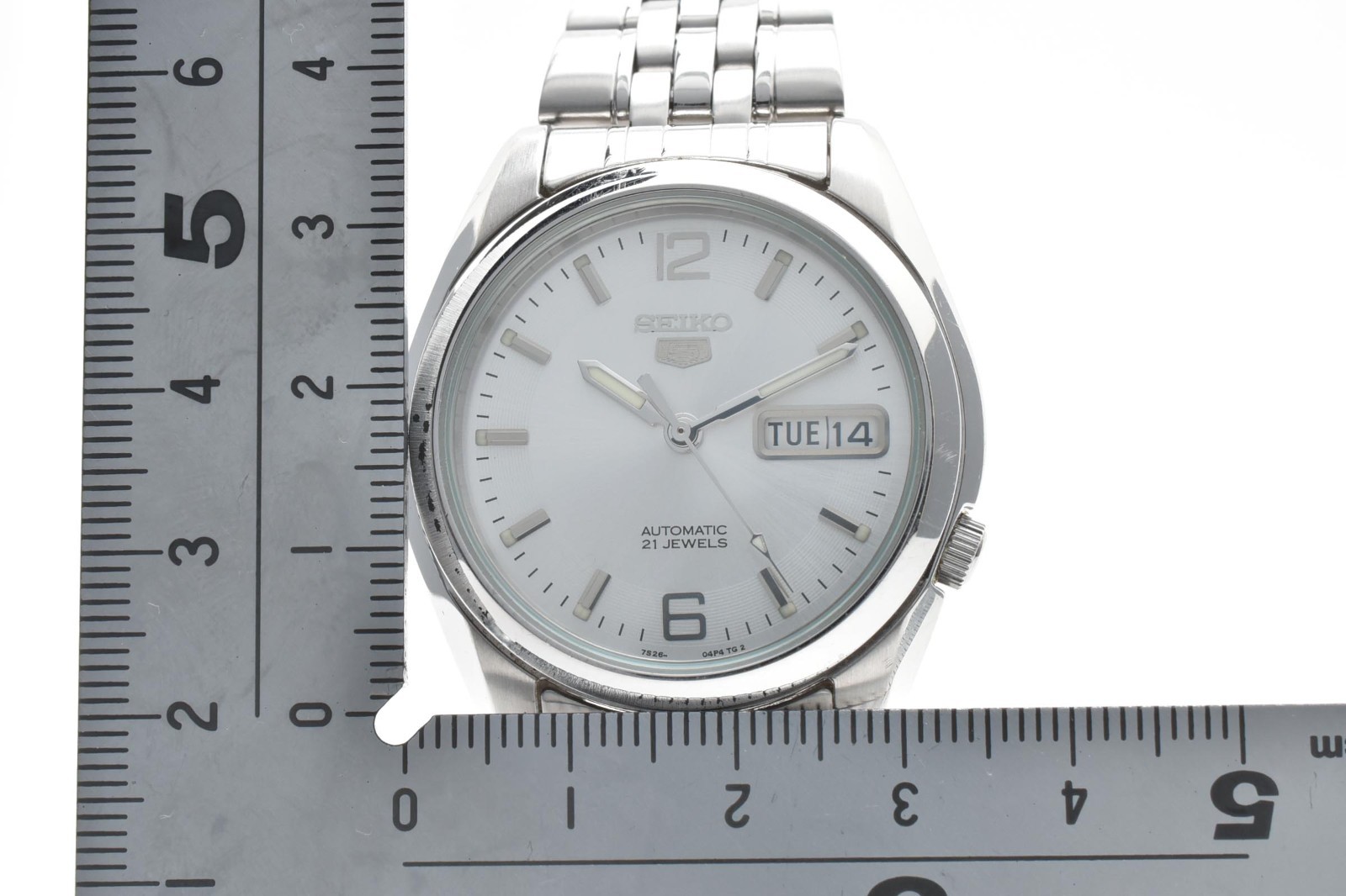 [Exc+5] SEIKO 5 7S26-01V0 Automatic Silver Dial 12/6 Numeral Men’s Watch 18cm