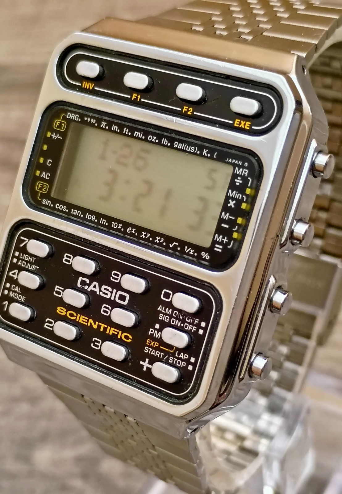 CASIO -Vintage- SCIENTIFIC Calculator Watch CFX-200 -Module 197- GREAT & Working