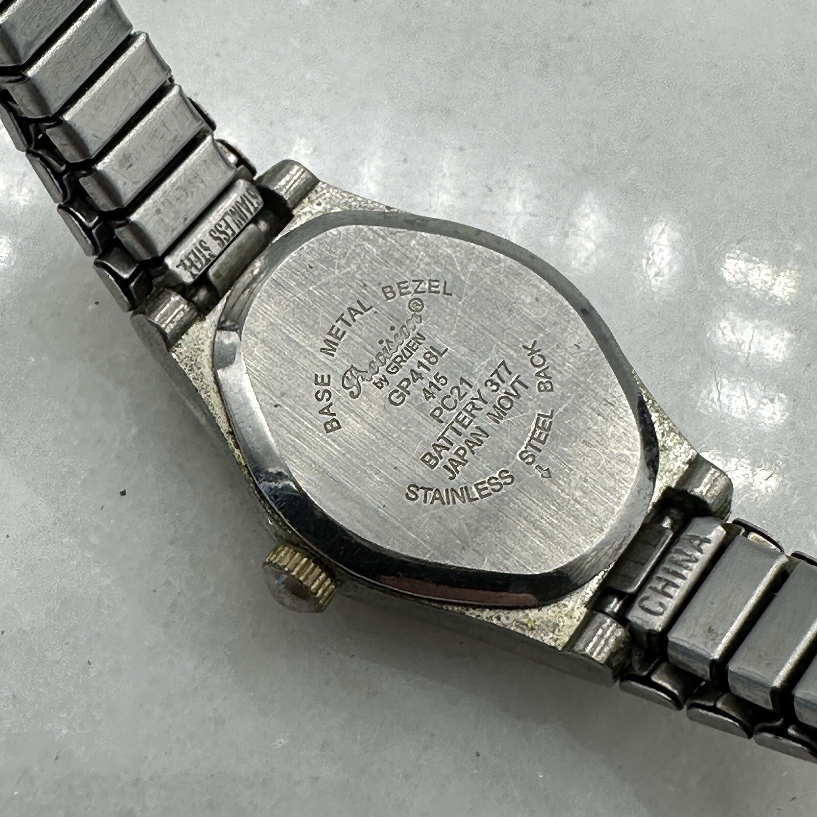 Precision by GRUEN GP418L Diamond Quartz Women’s Watch Sz. 6.2″ New Battery
