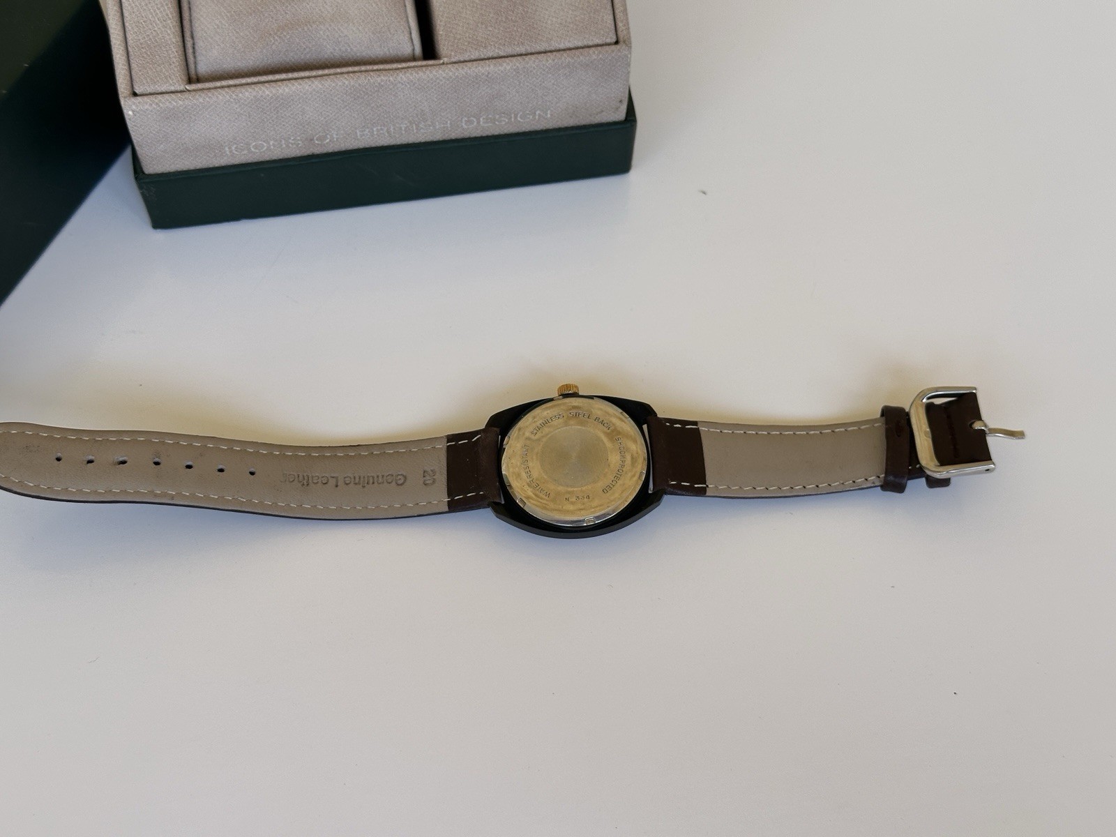 Vintage Rotary Saddam Hussein Iraq Portrait Watch Manual Wind 36mm Boxed 1970s