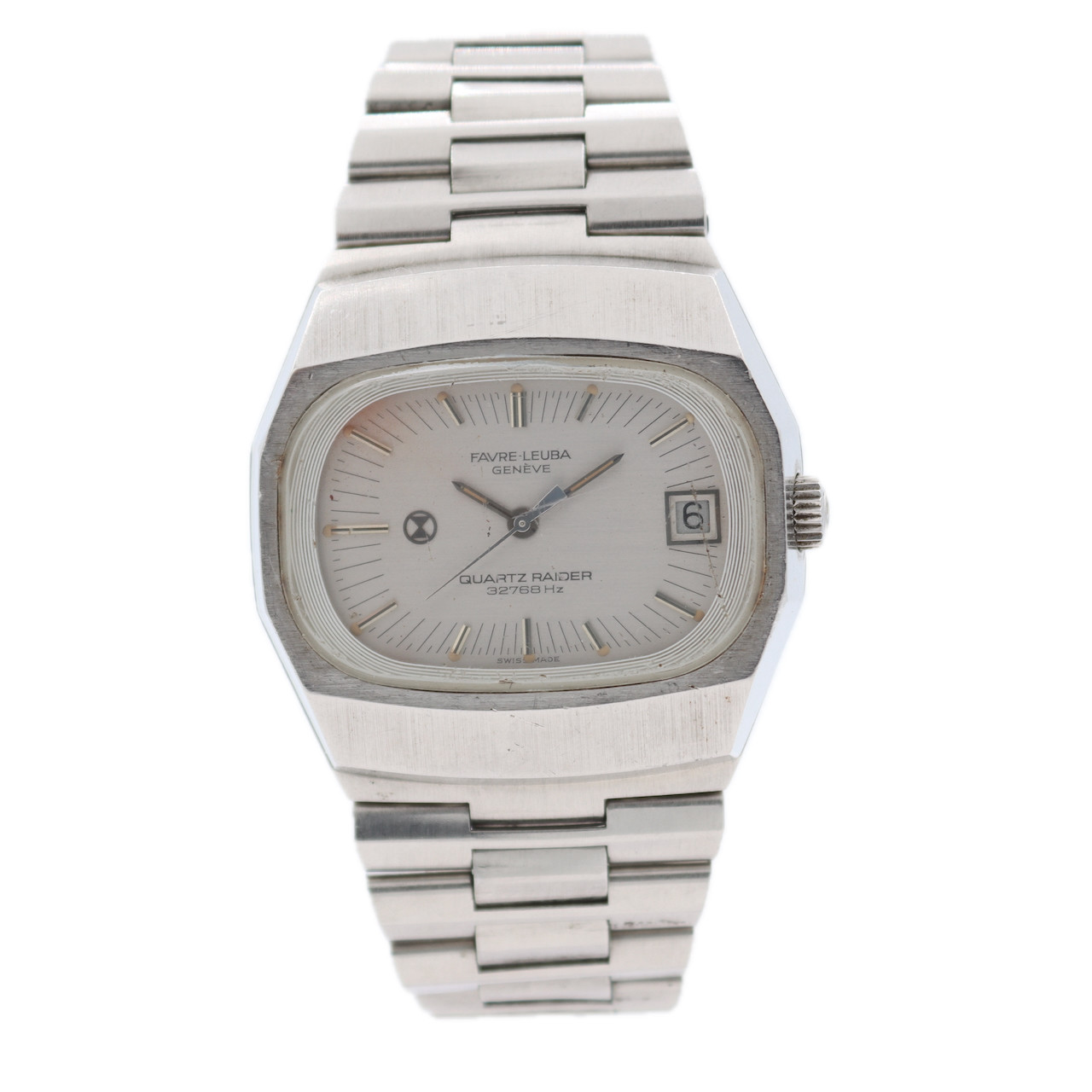 Vintage Favre-Leuba 11033 Quartz Raider Men’s Quartz Wristwatch 352 Swiss Steel