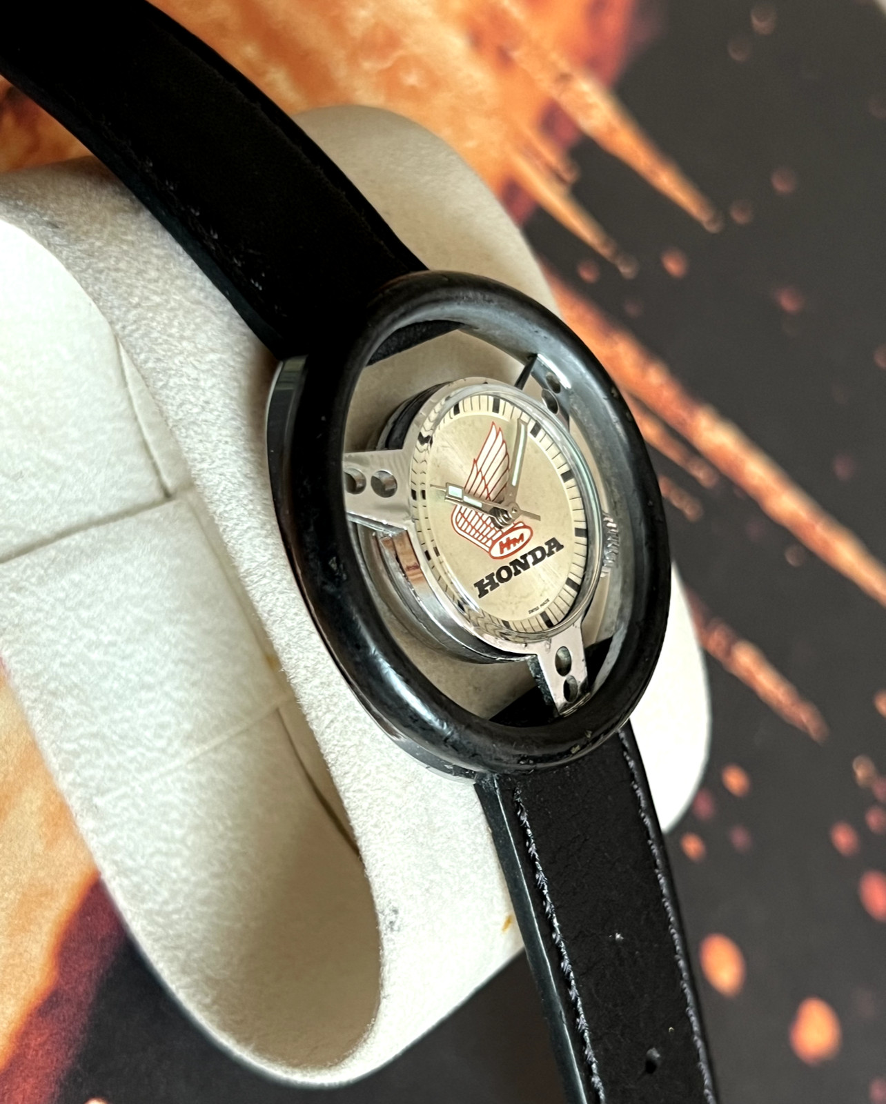 Old england steering wheel HONDA vintage watch manual winding men/unisex