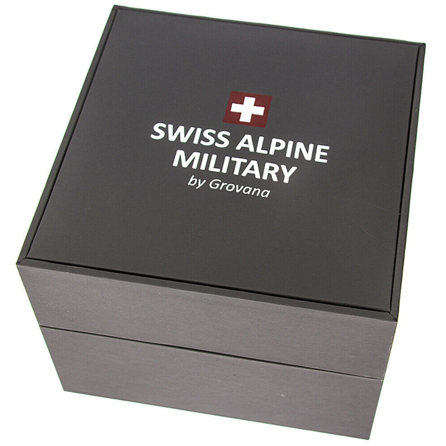 Swiss Alpine Military Black Dial Silicone Band Watch 7029.1878