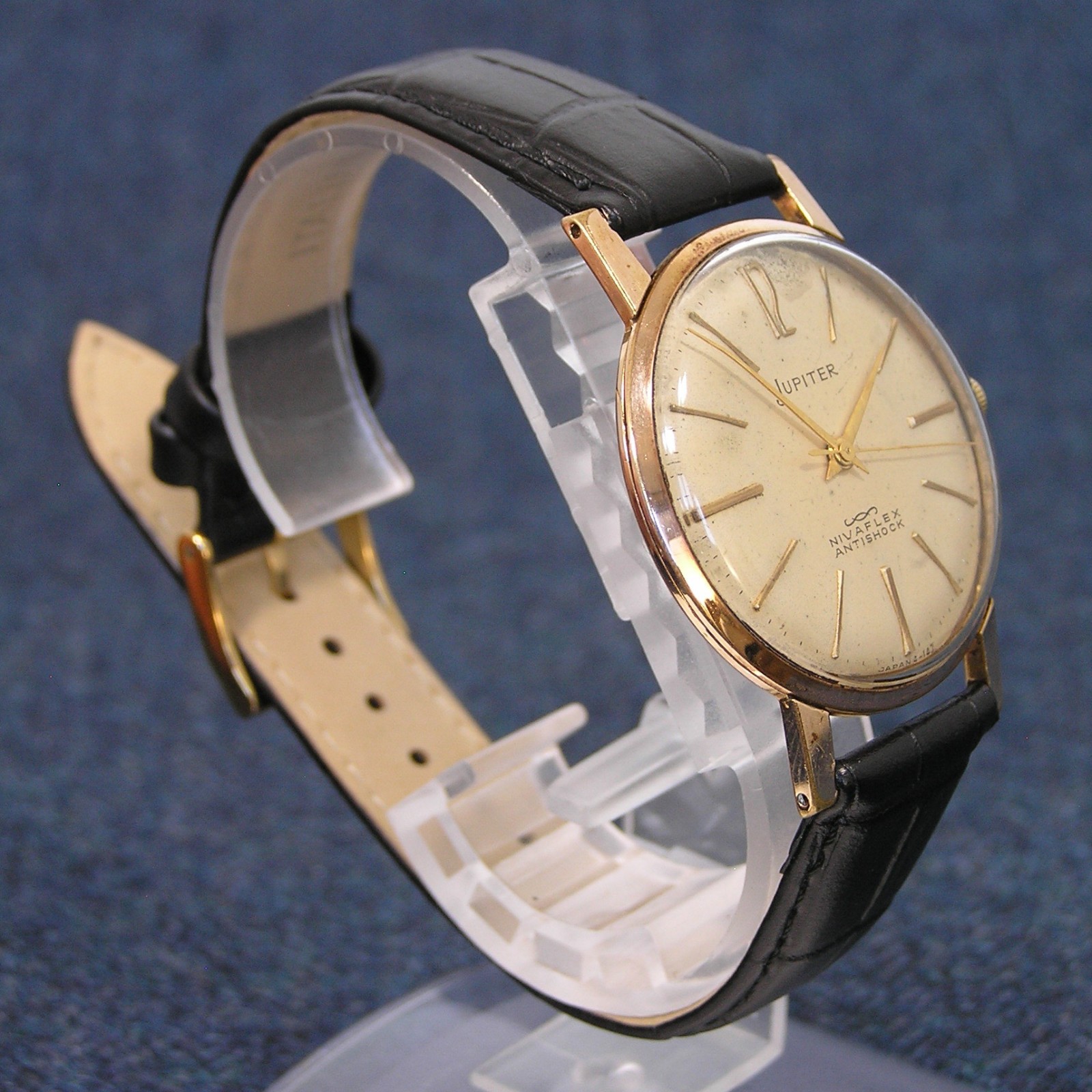 ORIENT JUPITER Nivaflex 1950s 19 Jewels Mechanical Watch 22435 Japan Imported