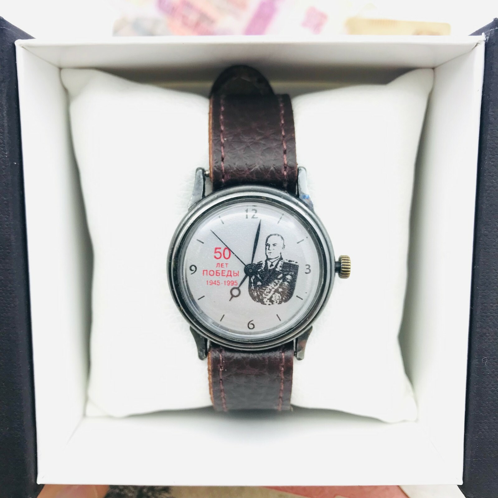 🎖 Rare Raketa 50 years WW2 Commander Zhukov 🎖 Wristwatch USSR Soviet Watch 🛠