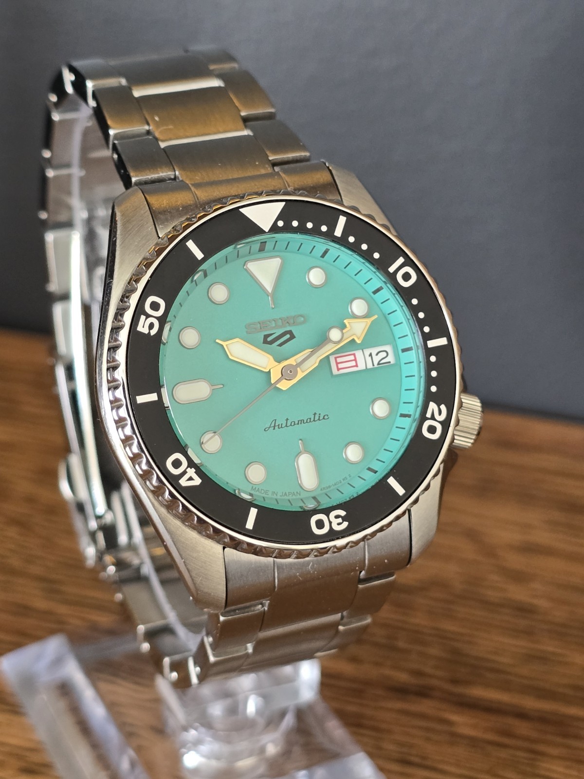 Seiko 5 Sports JDM SBSA229 Stainless Steel Turquoise/Mint Dial 38mm – US Seller