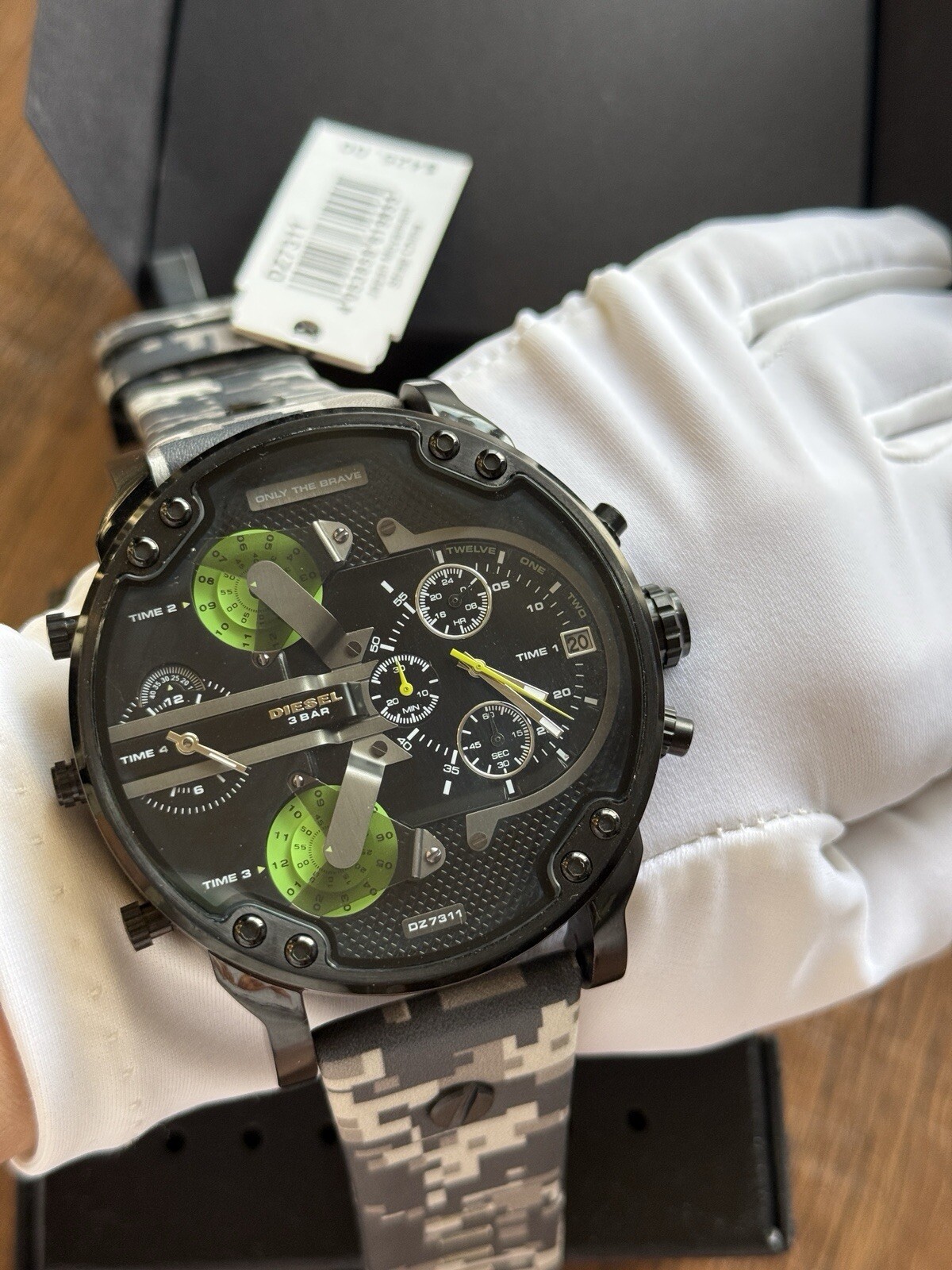 Diesel DZ7311 Mr.Daddy 2.0 Black Dial Multicolor Leather Chronograph Men’s Watch