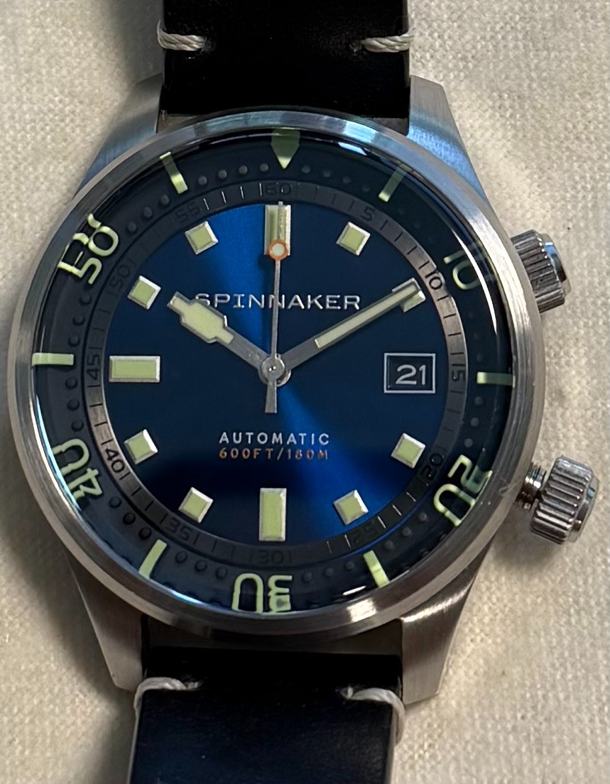 Spinnaker Bradner SP-5062-03 Automatic 42mm Watch Atlantic Blue w/Leather Strap