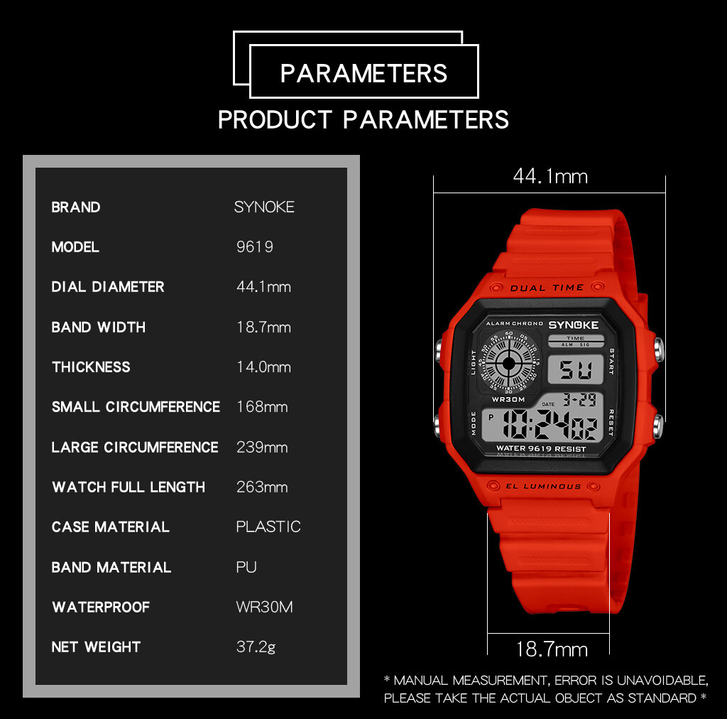Waterproof Digital Sports Men Women Watch Military Tactical Wristwatch Best Gift