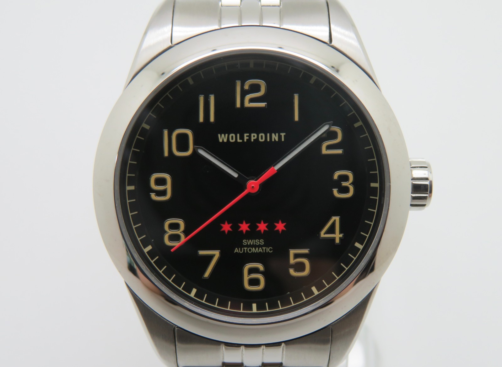 Wolfpoint Retro 1871 Men’s 40mm Stainless Steel Swiss Automatic Wristwatch