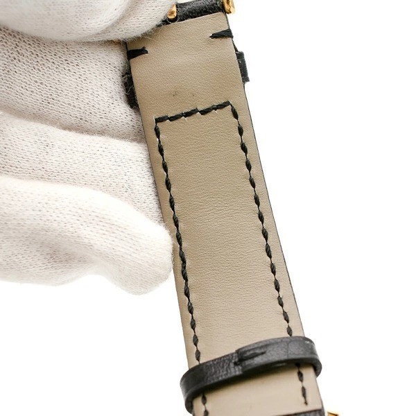 RENAUTUS Automatic Wristwatch Ivory Dial Stainless Steel Black Leather Band