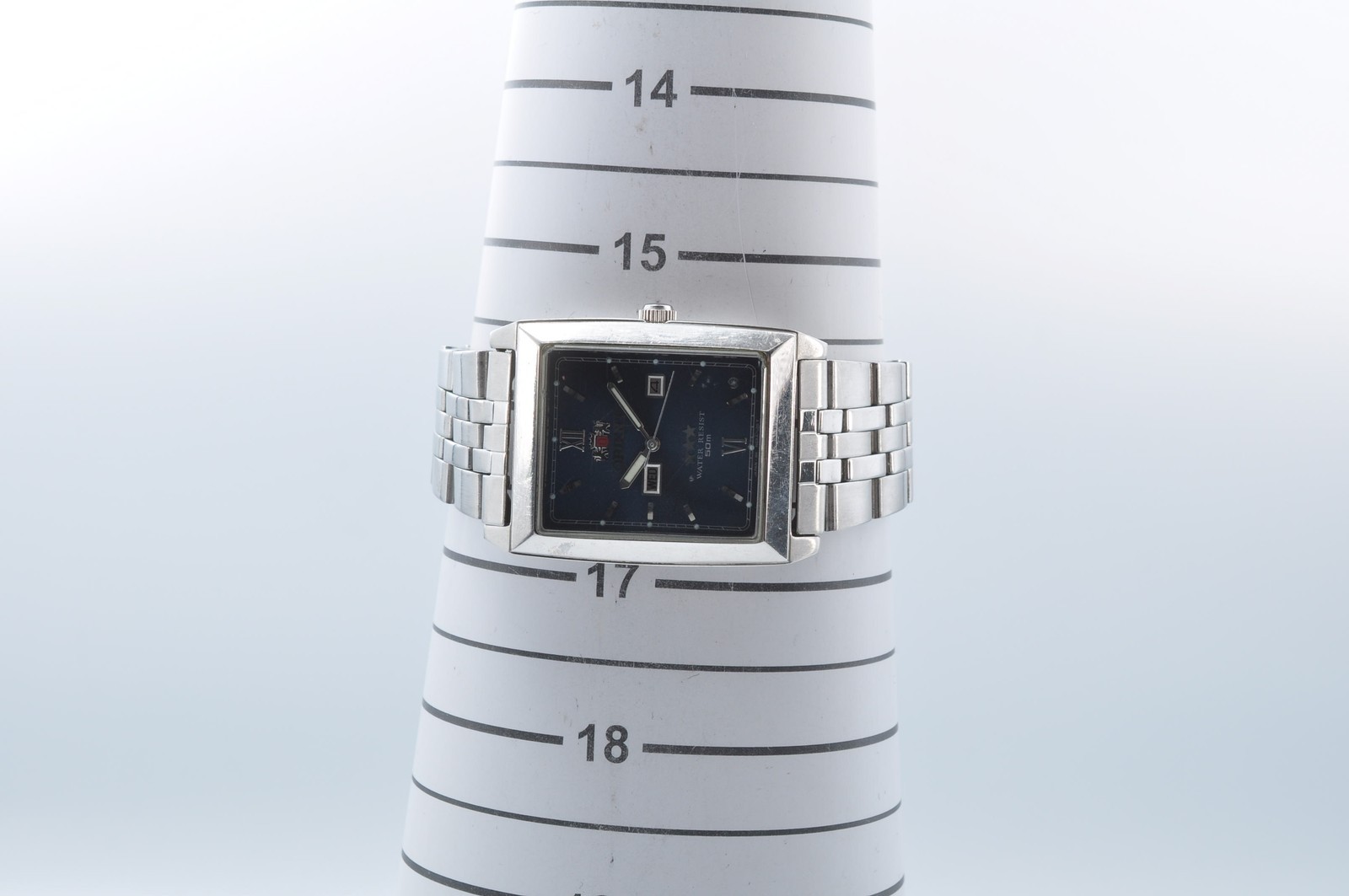 ORIENT NQAA-C0 Three Star AT Automatic Day Date Watch Men’s Square w-1070