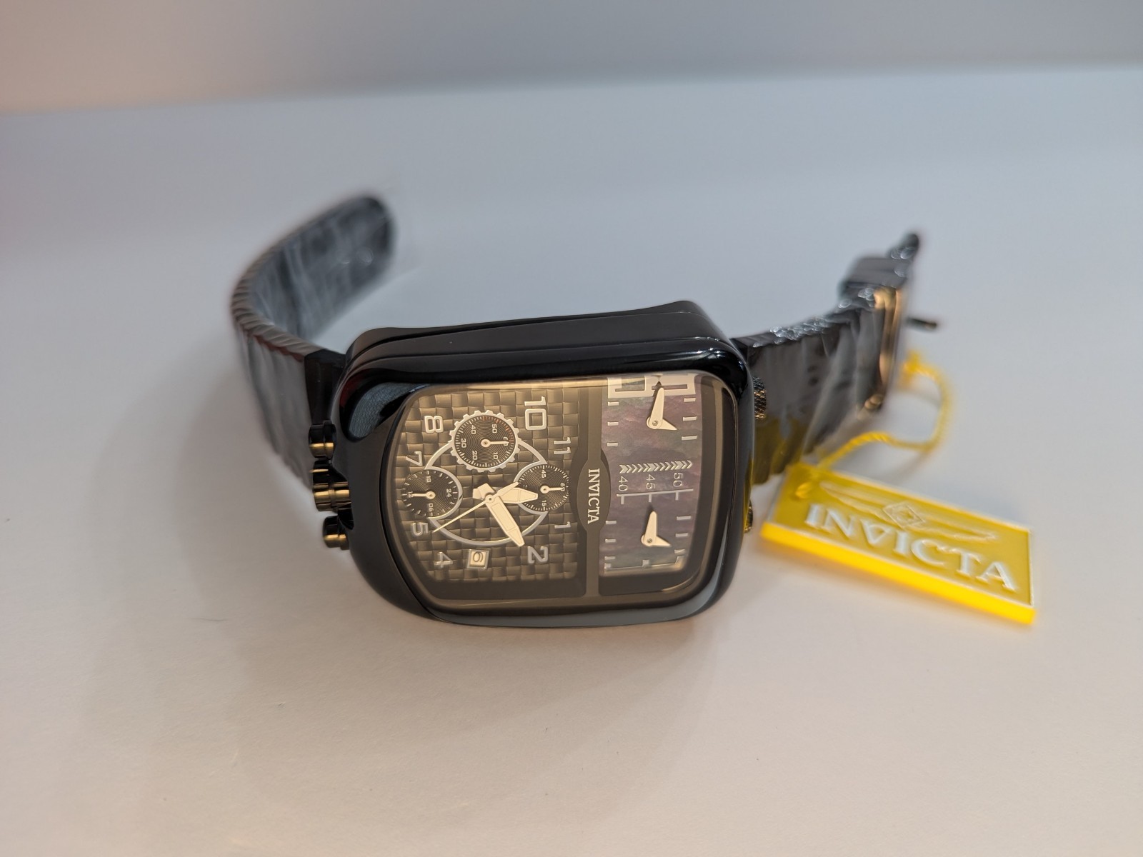 Invicta 29709 S1 Rally Bullhead Mens Swiss Chrono 3X Time Black MOP New in Box!