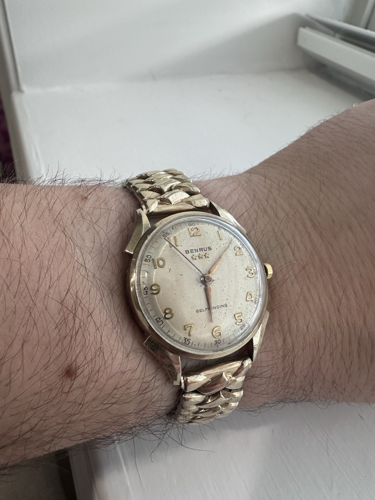 Benrus 1950s 3 Star Automatic Watch 10K GP SERVICED