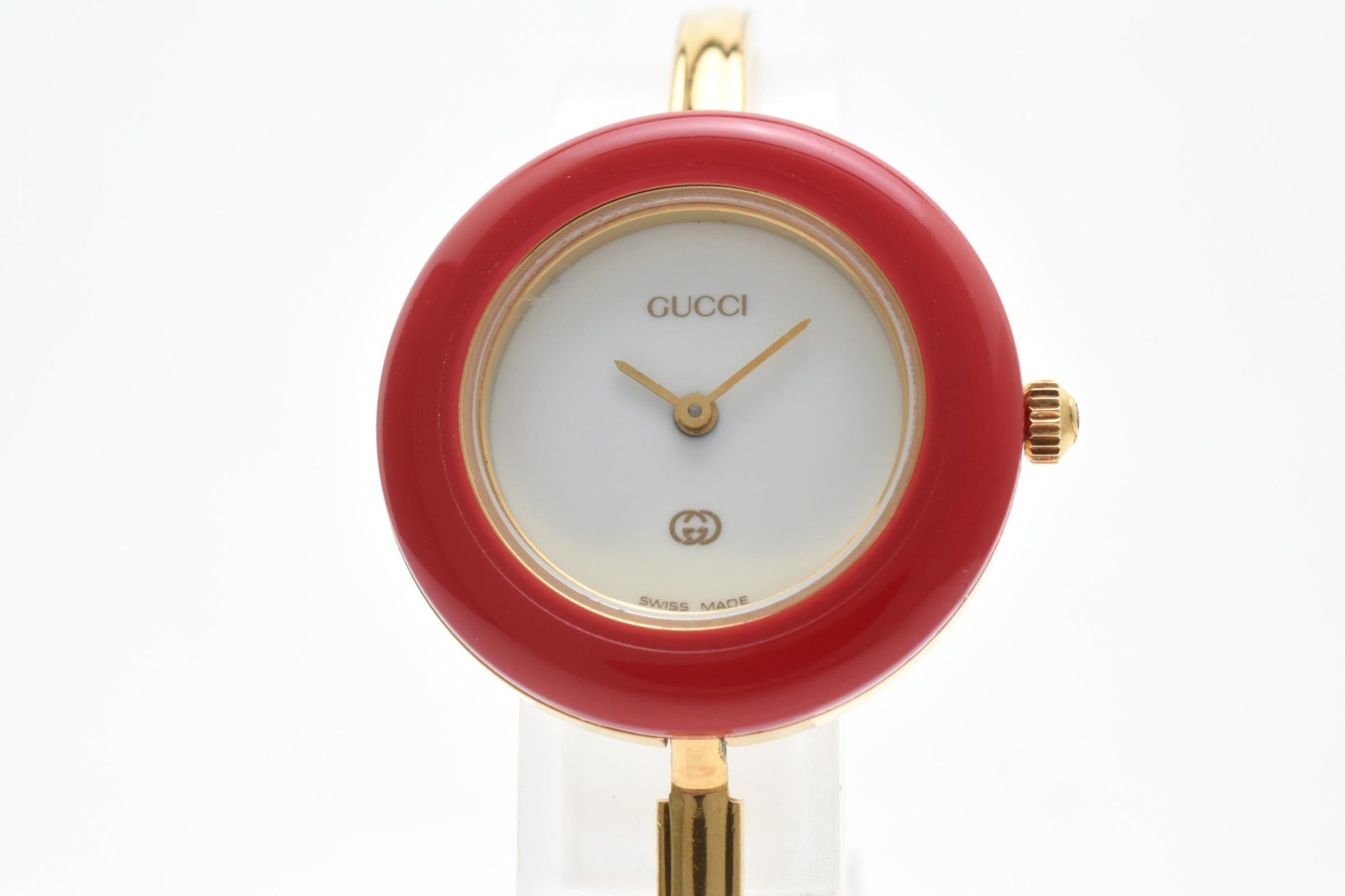 [Exc+5 ] w/ BOX Gucci Change Bezel Watch 11/12.2 White 12 Colors Gold JAPAN