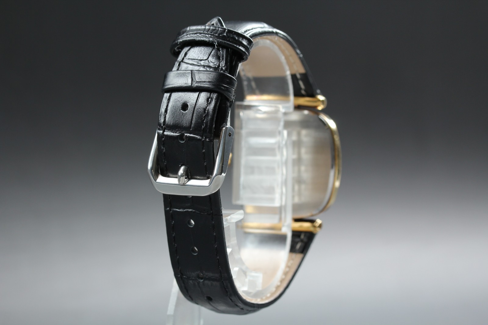 [Near MINT] SEIKO Dolce 5931-5400 32mm Gold Dial Black Band Quartz Men’s Watch