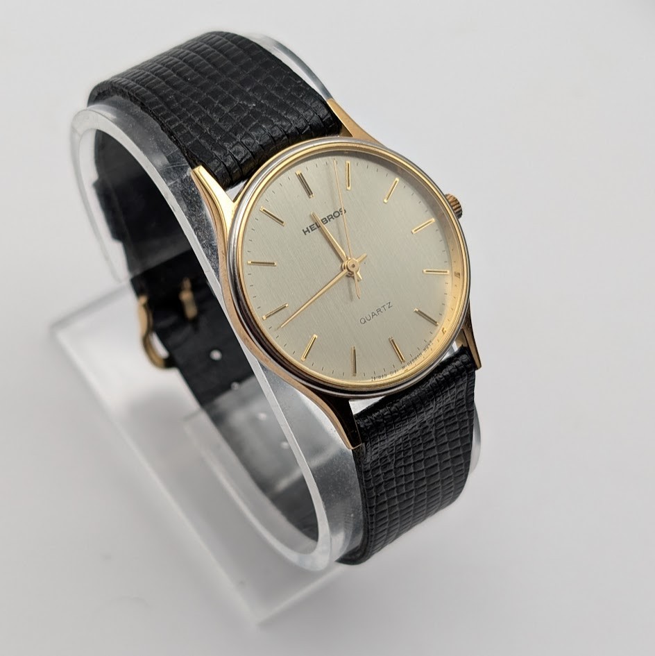 Helbros Quartz Watch 31mm – Gold Tone – W. Germany Movement – Running