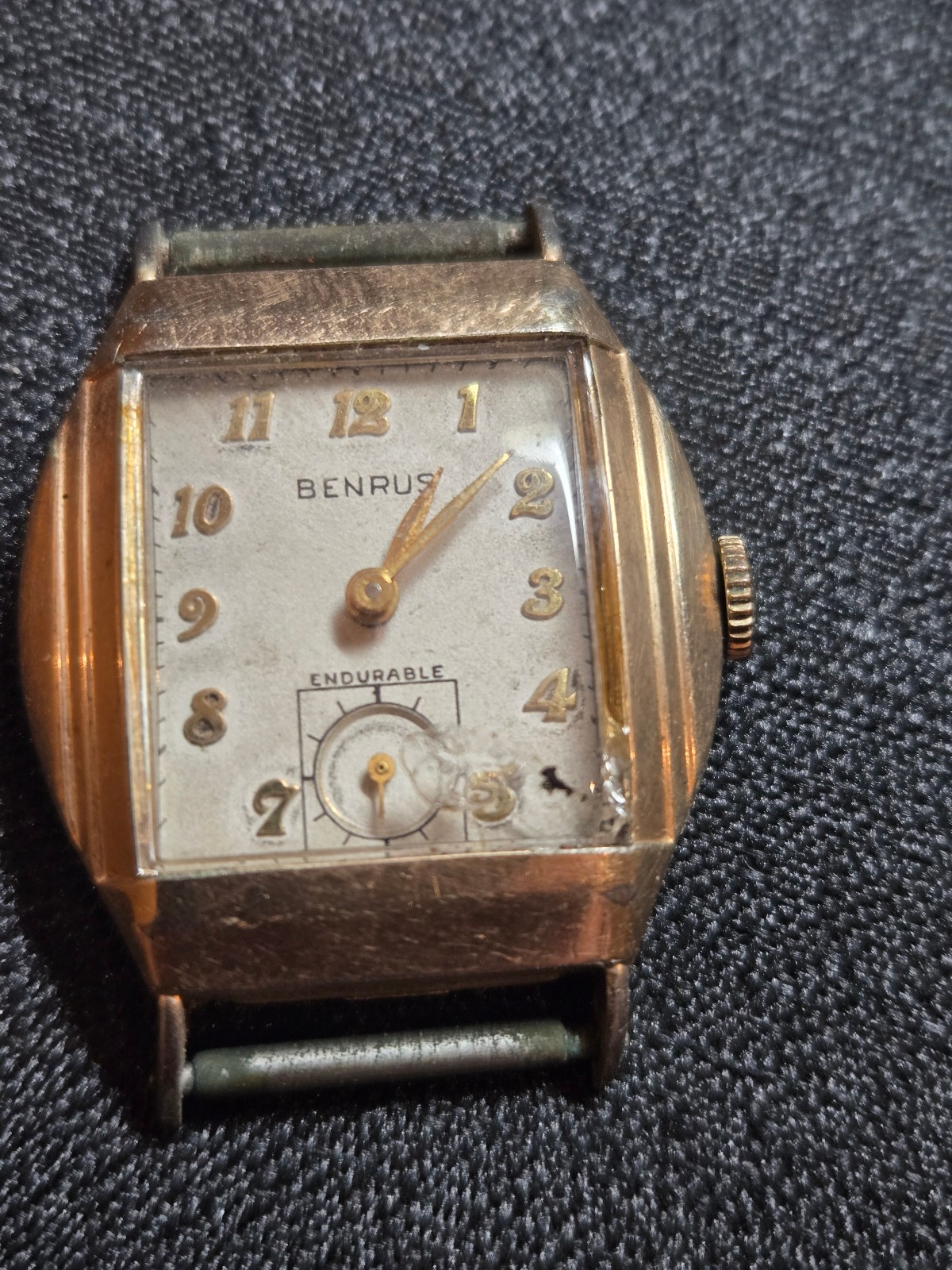 VINTAGE BENRUS MODEL BB-3 WRISTWATCH – 15 JEWELS – Works