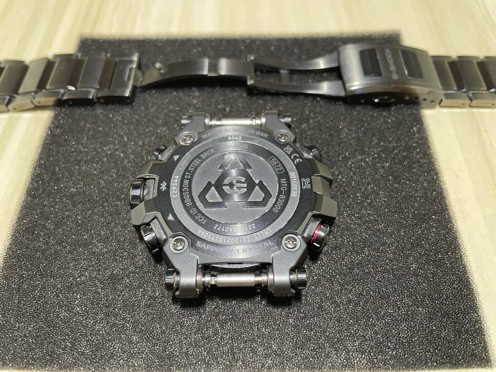 Casio G-SHOCK MT-G B3000BD1A Black Stainless Steel Chronograph Quartz 200m Watch