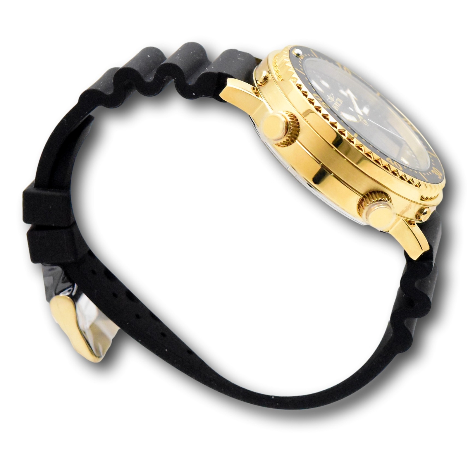 Invicta Pro Diver Men’s 46.5mm Gold Dual Time Digital Ana-Digi Watch 48369