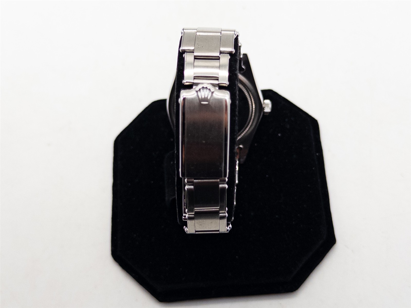 Estate $13,000 ROLEX OYSTERDATE 34mm BLUE Tiffany & Co Mens SS Watch SERVICED
