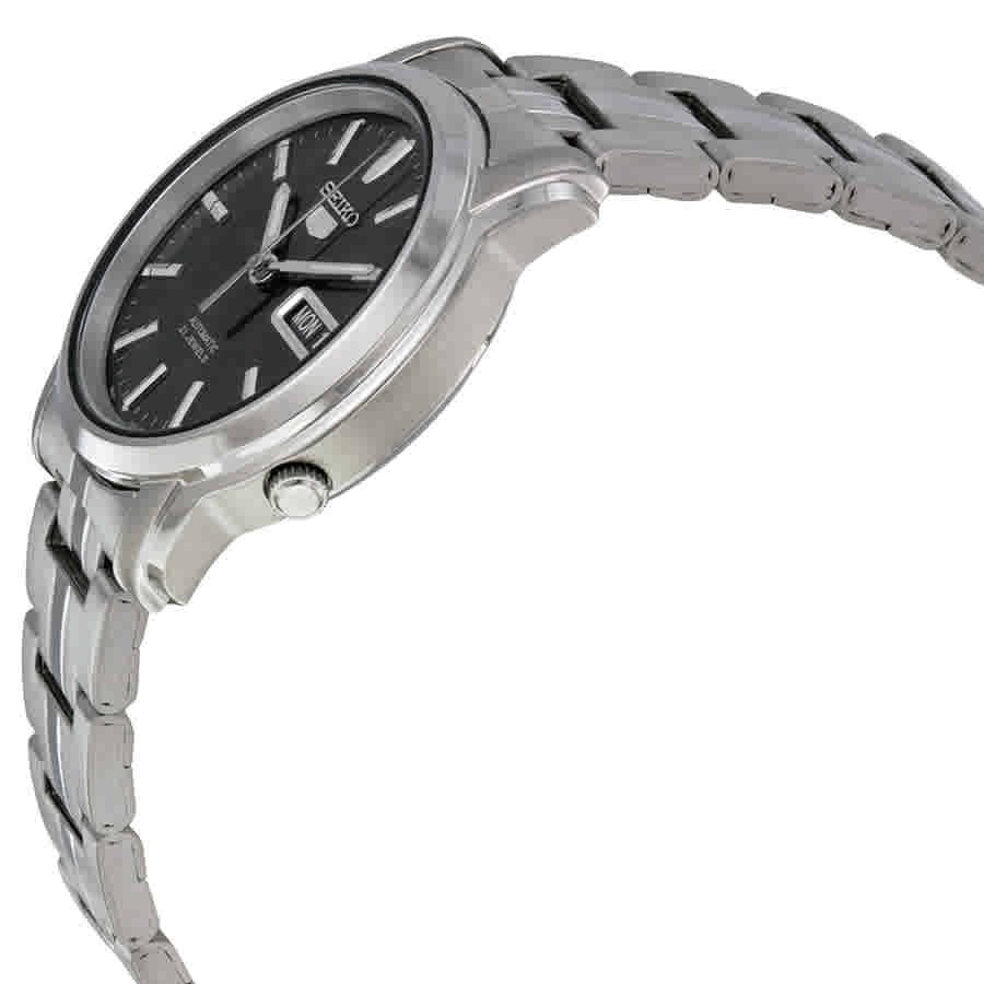 Seiko 5 Automatic Black Dial Stainless Steel Men’s Watch SNKK71