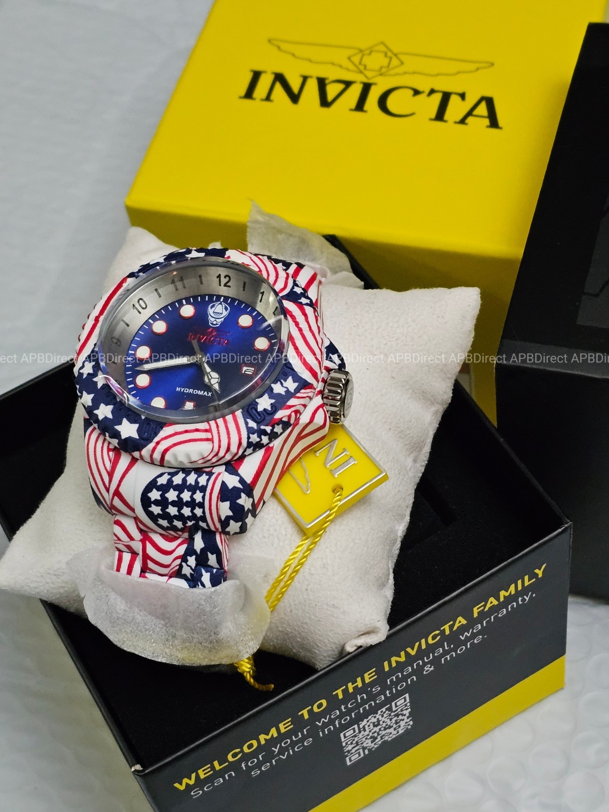 Invicta – HYDROMAX – 1000m USA Swiss 515 HYDROPLATED Stars & Stripes mens watch